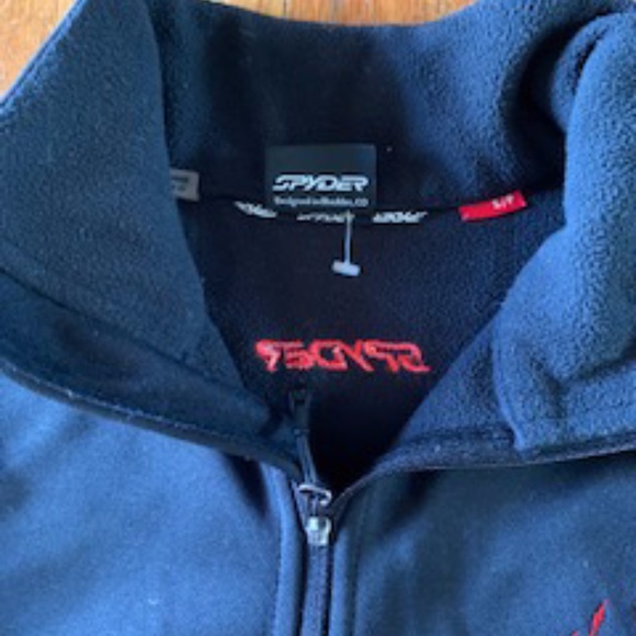 Black Spyder 1/4 zip jacket - Mens Small - Picture 2 of 3